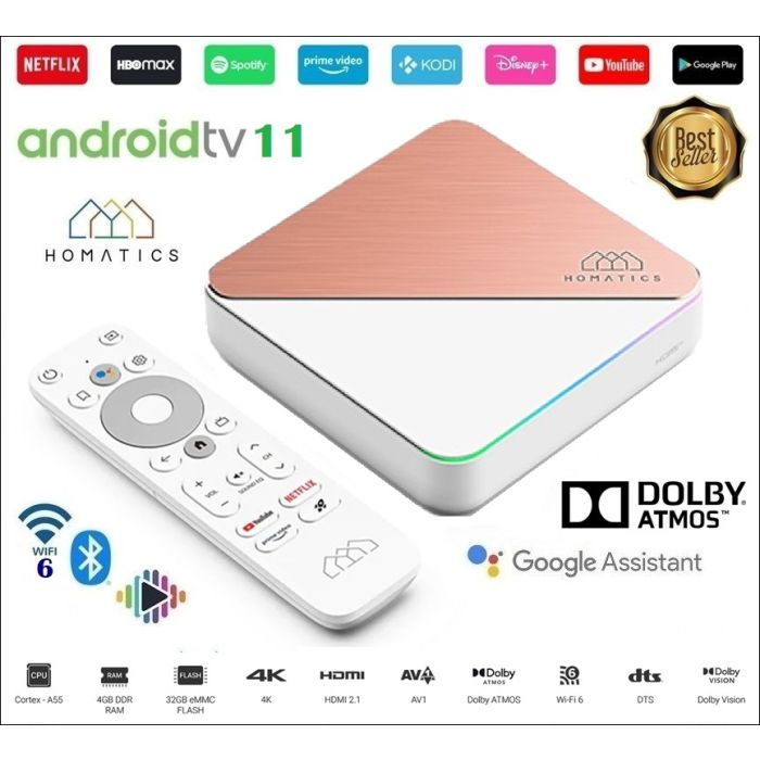 Homatics Box R4K Android TV 11 Pack X 3 UN