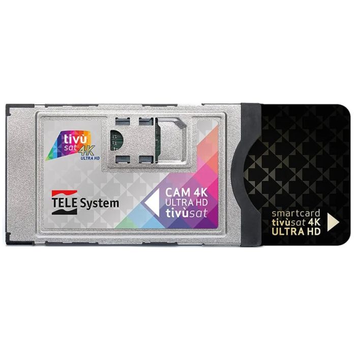 SmartCam 4K Ultra HD Pack Module CI CAM Tivusat 4K Carte Bouquet Tv Italien Digiquest 88 Chaines Ultra, HD, Via Le Satellite HOTBIRD 13 EST - TV Son Photo Smartcam 4k Ultra