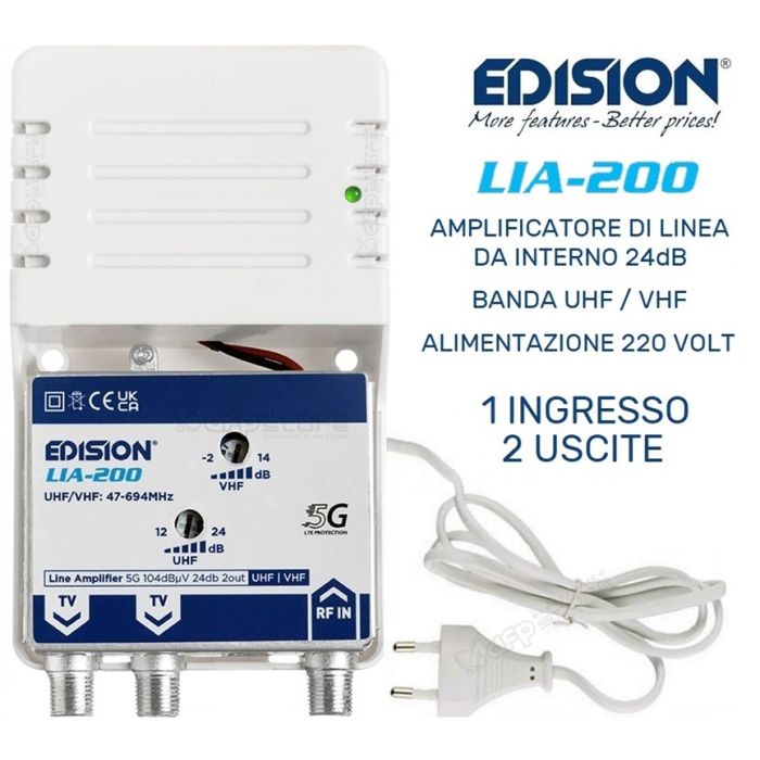 Antenna TV DVB-T/DVB-T2 IP66 Con Amplificatore 360° | 4K E 13m Cavo | Per Interni Ed Esterni | Portatile Per Camper E Tenda
