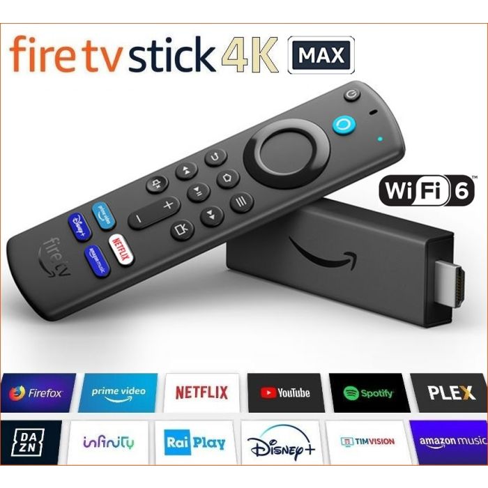 Fire TV Stick 4K Max con Wi-Fi 6 e telecomando vocale Alexa con comandi per  la TV - DECODER