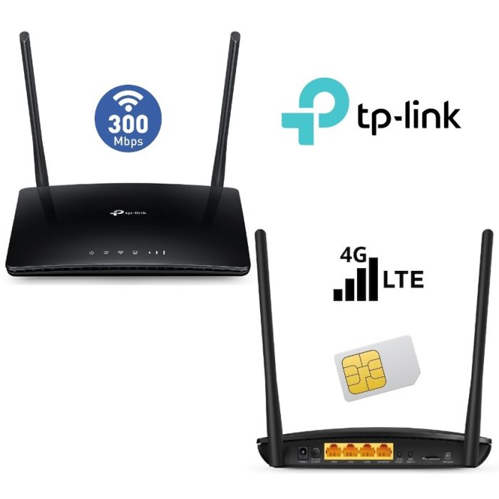 Modem/Routeur 4G LTE WiFi N 300 Mbps - TL-MR6400 Carte SIM - 2024