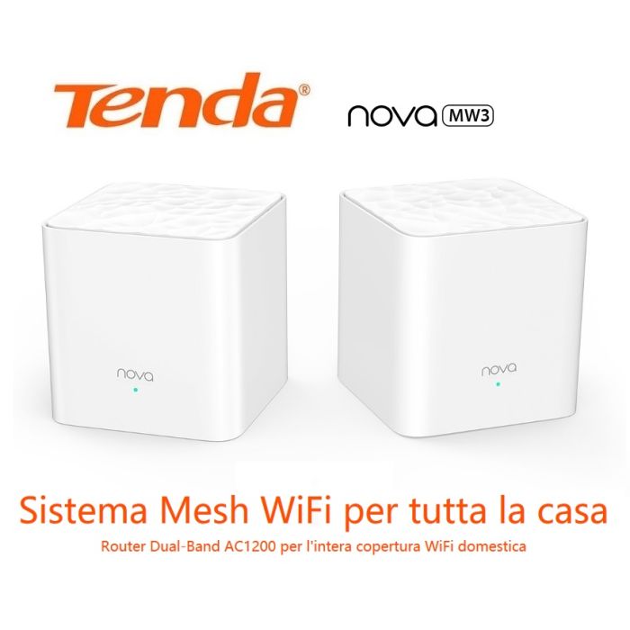 Sistema Home Mesh Wi-Fi AC1200 TENDA NOVA MW3 - NETWORKING