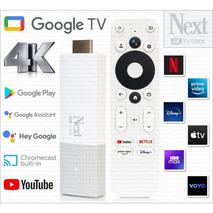 Next 4K TV Stick Google TV HDMI 2/8GB certificato Google - DECODER