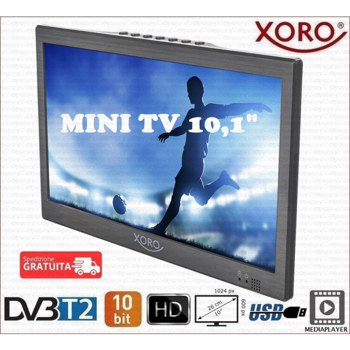 Televisore portatile LED 10,1 Pollici HD XORO PTL 1015 V2 DVB-T2