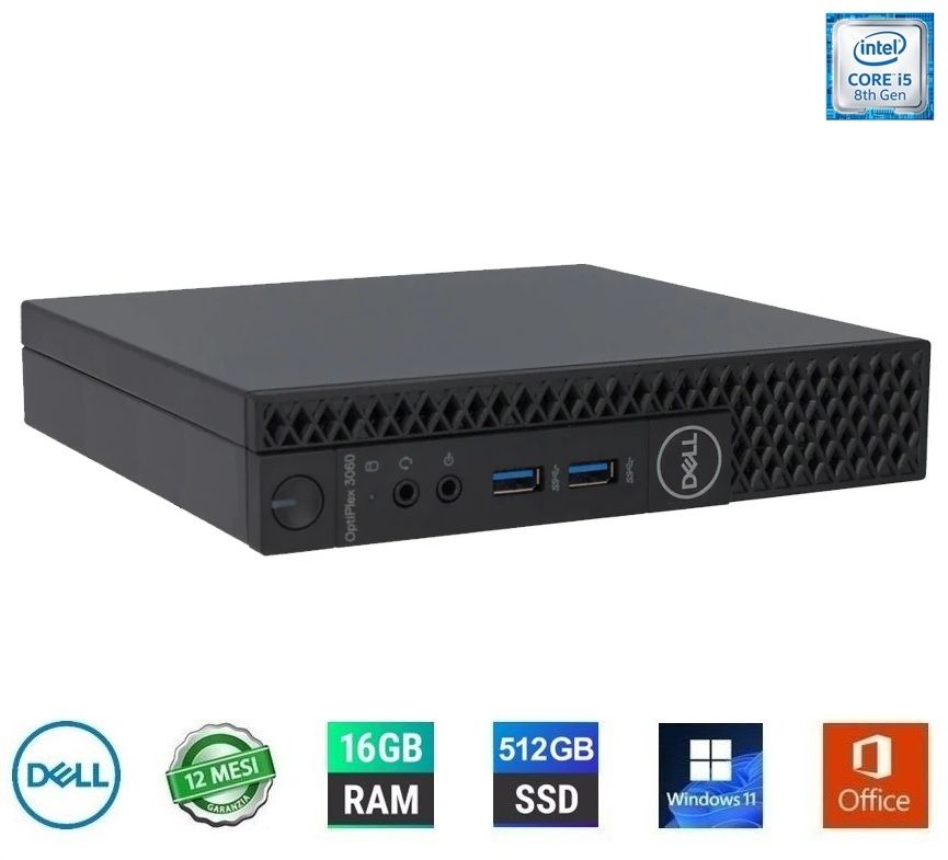 PC Dell Optiplex 3060 Micro Intel Core i5-8400T 16/512GB