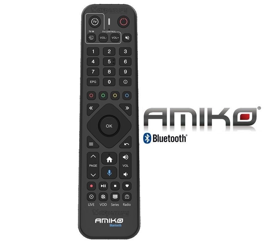 VINABTY Telecomando di sostituzione compatibile con AMIKO Receiver A4 A5 A6 A6N A6N MAX A9 LX800 Zero One A5M One 5G