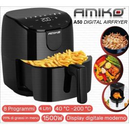 CLIPOP Friggitrice ad aria digitale per uso domestico con circolazione rapida dell'aria, friggitrice ad aria senza olio 5L, 8 preselezioni, timer e controllo della temperatura, schermo LED one touch