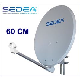 Parabola Satellitare Emme Esse 60 Cm - Acciaio Bianco, Guadagno 36dB, Per Palo Ø30-60mm - Foto 6