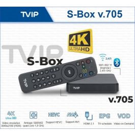 TVIP S-Box v.705 4K UHD IPTV Android Wifi Dual Band Multimedia Streamer ...