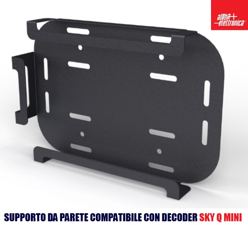 Supporto da parete compatibile con Decoder Sky Q Mini ALPHA ELETTRONICA  SU670-P - TELEVISORI